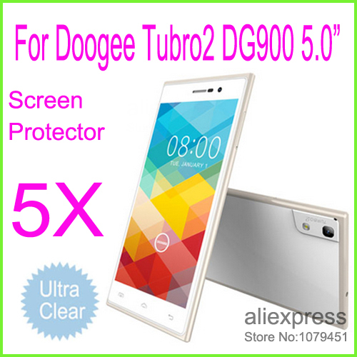 5PCS Ultra Clear Transparent Screen Protector for DOOGEE TUBRO2 DG900 5 0 Screen Guard Protective Film