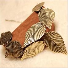 New Vintage Bohemia Leaf Pendant Choker Fashion Statement Collar Necklaces Wholesale Jewelry