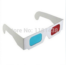 2014 Hot Items! Paper 3D Glasses 3d virtual video View Anaglyph Red Cyan Red/Blue 3d Glass Free Shipping