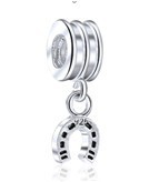 New Free Shipping 1pc 925 Silver Bead Pendant Horseshoe Charm European Fit Pandora DIY Bracelet Bangle