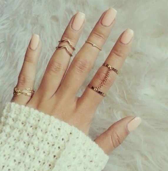 Fashion gold plated 5 pcs stacking midi rings charm leaf midi ring for women JZ 081