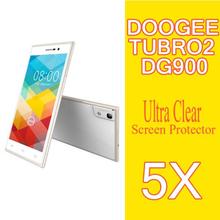 Front Clear Screen Protector for DOOGEE Turbo2 DG900 MTK6592 Octa Core 5″ Protective Film Crystal Cover 5pcs with Cleaning Cloth