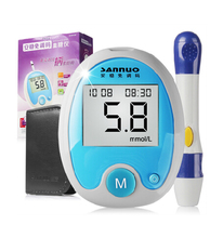 Blood Glucose Meter SANNUO High Performance No Coding Blood Sugar Meters Diabetes Health Care +50 Test Strips Free Shipping