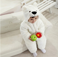 High quality polar bear costume baby rompers clothes one piece