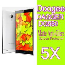 5pcs/lot Anti-glare Frosted Screen Protector For Doogee DAGGER DG550 5.5″ Protective Film Crystal Cover + Cleaning Cloth