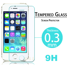 For Apple iPhone 5s 5c Premium Tempered Glass Screen Protector for iPhone 5s Toughened protective film