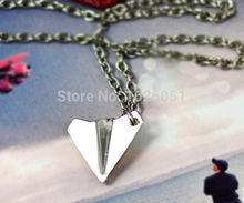 One Direction Paper Plane Shape Necklace Fashion POP Harry Styles Pendant Necklace Fashion Jewelry