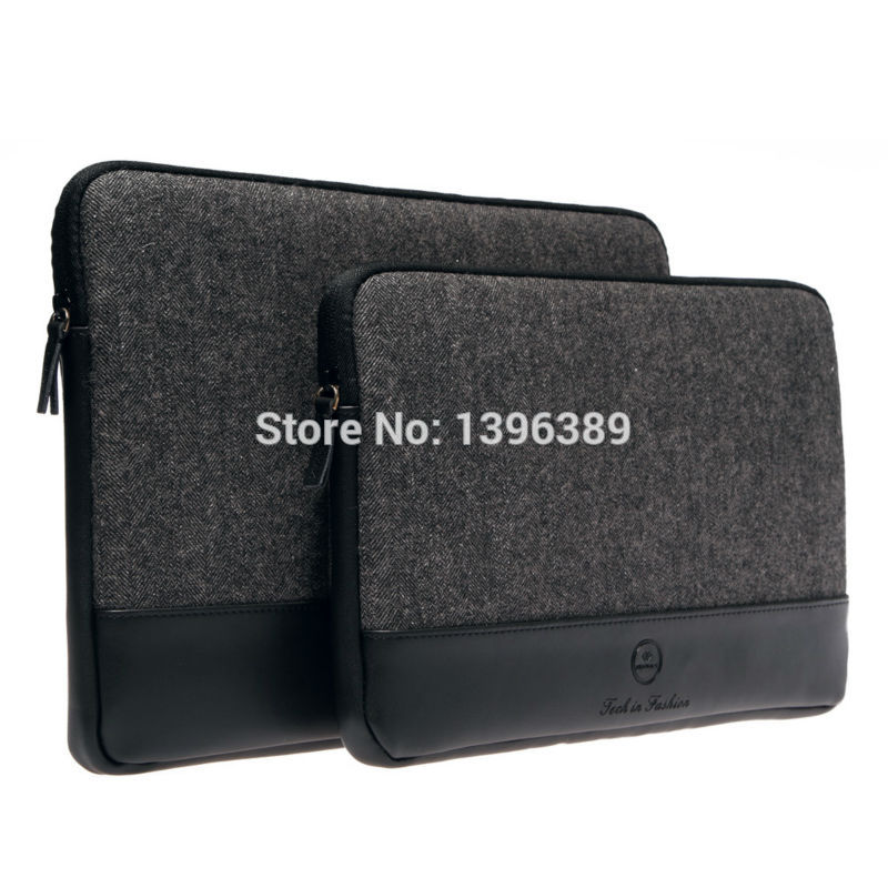 2015 New Arrival Genuine Leather and Felt Laptop Bag 11 6 Inch Waterproof Laptop Accessories Computer