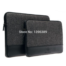 2014 New Arrival Genuine Leather and Felt Laptop Bag 11.6 Inch Waterproof Laptop Accessories Computer Case for Macbook 11.6 Inch