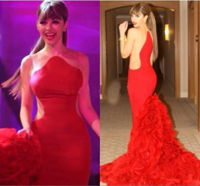 Dresses 2014 Red Mermaid Evening Dress Designer Celebrity Red Carpet ...