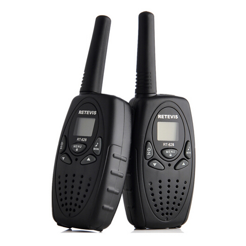 2pcs pair Black RETEVIS RT628 Walkie Talkie 0 5W UHF Frequency 462MHz LCD Display Portable Two