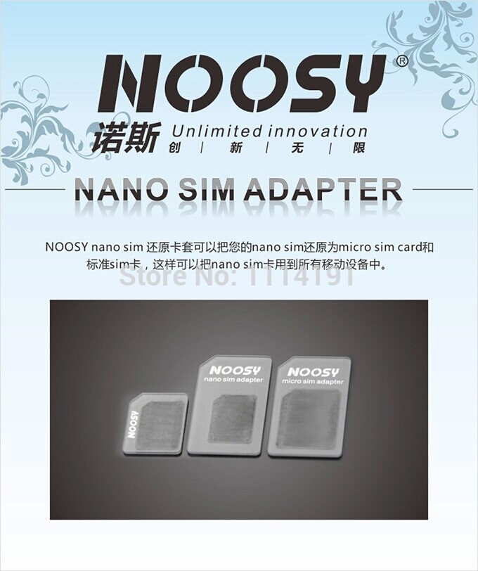   noosy 3  1 nano   sim         iphone 4 / 4s / 5 / 5s