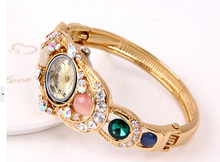 2015 New women watch ladies birthday gift fashion beautiful Wristwatches crystal women ladies Jewelry bangle