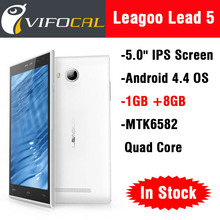 Original LEAGOO Lead 5 MTK6582 Quad Core Smart Mobile Phones 5 0 IPS Screen Android 4