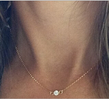 TX1244 Simple fashion gold plated chain small crystal necklace jewelry 