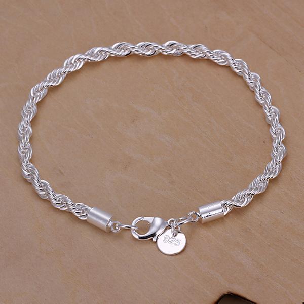 factory wholesale Beautiful fashion Elegant 925 sterling silver charm Rope Lovely Bracelet Top quality Gorgeous jewelry