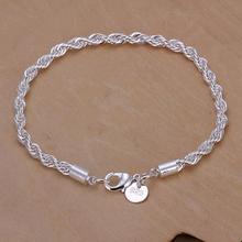 factory wholesale Beautiful fashion Elegant 925 sterling silver charm Rope Lovely Bracelet Top quality Gorgeous jewelry H207