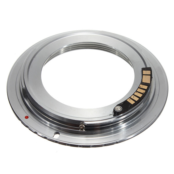 AF Confirm Chip Brass M42 Lens to for Canon EOS Mount Adapter Silver 60D 50D 40D