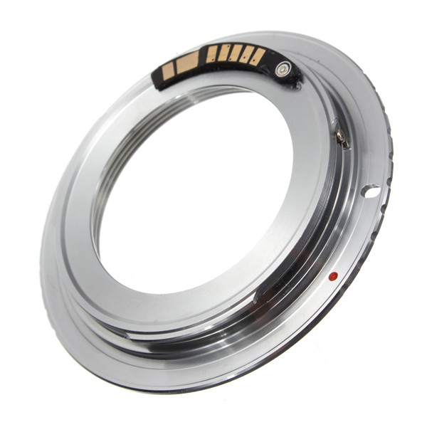 AF Confirm Chip Brass M42 Lens to for Canon EOS Mount Adapter Silver 60D 50D 40D