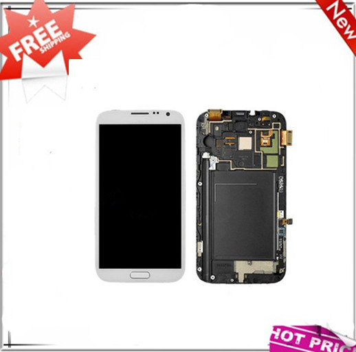 100 Original factory Mobile Phone LCDs With Touch Screen AND Frame For Samsung Galaxy Note 2