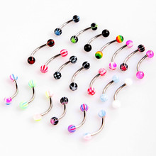 5pcs/lots Promotion Cheap Rivets Body Jewelry Barbell Belly Lip Nipple Rings Eyebrow Piercing Stainless Steel Helix Piercing