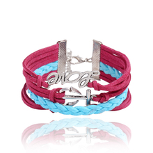 New Design Fashion Charming Retro Multilayer Leather Bracelets Cross Infinity Heart Pearl Tower LOVE Bangle jewelry