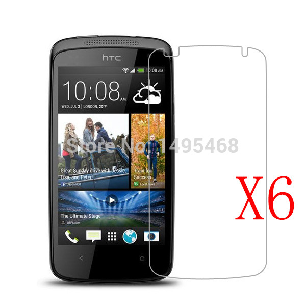 6Pcs Clear Cellphone LCD Screen Protector film Cover For Htc Desire 500