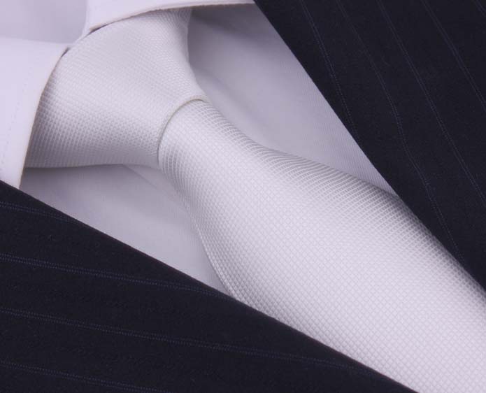 High Quality Solid White Silk Ties Cravate For men Gentlemen Neckties Formal Wedding Dresses Neckwear Gravatas