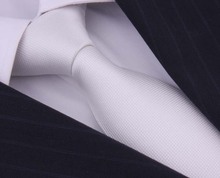High Quality Solid White Silk Ties Cravate For men Gentlemen Neckties Formal Wedding Dresses Neckwear Gravatas