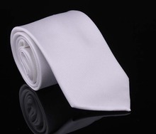 High Quality Solid White Silk Ties Cravate For men Gentlemen Neckties Formal Wedding Dresses Neckwear Gravatas