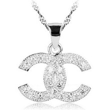 YX282 Brand New 925 Sterling Silver Crystal Pendant Necklace for Women Fashion Jewelry Free Drop shipping