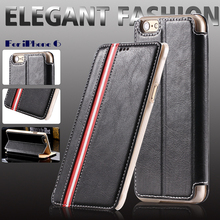 Classic Leather Case For iphone 6 Plus 5.5inch Wallet Mobile Phone Cases Stripe Support Bag Cover For iphone 6 4.7” Shell