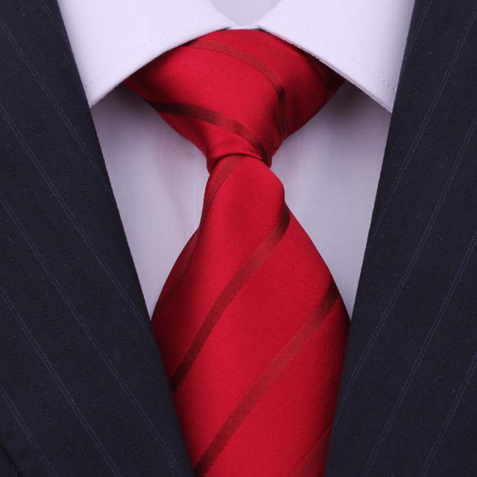 Brand Classical Solid Red Men Silk Ties Corbatas For Gentlemen Wedding Dress Gravatas Masculinas Seda Neckties