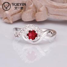 2014 SALE joias 925 silvering ruby wedding Austrian Crystal CZ Simulated Diamonds ring new design for