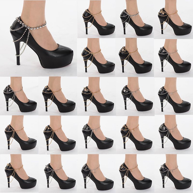 Hot Fashion New Sexy Shoes High Heels Chain Accessory Silver Gold Anklets Ankle