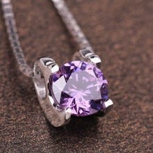 New Fashion jewelry Romantic 3D zircon pendant necklace 925 stamp copper alloy nick free gift for women girl N1552