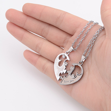  I Love You Couples Lover Pendant Necklaces For Women And Men Hight Quality Stainless Double