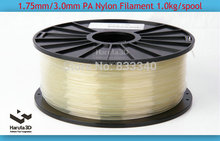 Transparent Natural 3D printer filament PA Nylon1.75mm 3.0mm 1kg/2.2lbs Consumables for MakerBot/RepRap/UP/Mendel 3D Printer