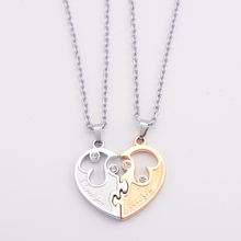 2014 New Couple Lovers Necklaces  Stainless Steel I Love You Letters Pendant Necklace Women  Fashion  Jewelry