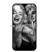 Marilyn Monroe Skull Hot Sale Elegant Floral Custom Printed Hard Plastic Mobile Protector Case Cover For Iphone 4 4S 5 5S 5C 6