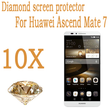 High Quality!10pcs Huawei Ascend Mate 7 mate7 6.0″ Kirin 925 Octa Core Diamond Screen Protector film,with Cleaning Cloth