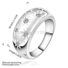 High quality crystal ring 925 Silver rings for women wholesale fashion jewelry wedding rings silver fine
