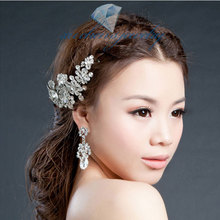 Flower shape bride hair accessory rhinestone hair comb marriage accessories wedding dress jewelry