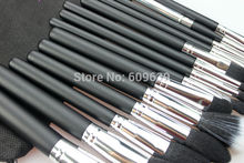 High quality Professional 15 pcs makeup brush set black color soft hair cosmetic tools cosmetic brushes