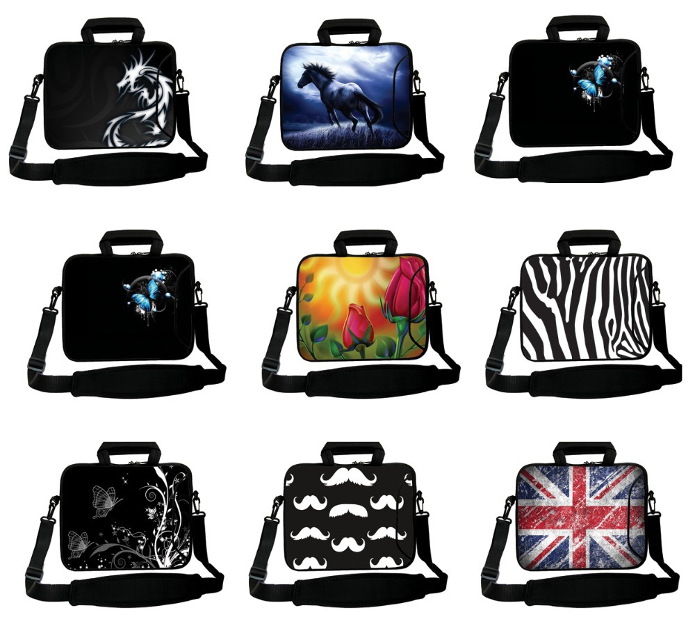 HOWO Unisex Shoulder Bag 10Laptop iPad Bag Messenger Bag School Bag with Solar Panel black