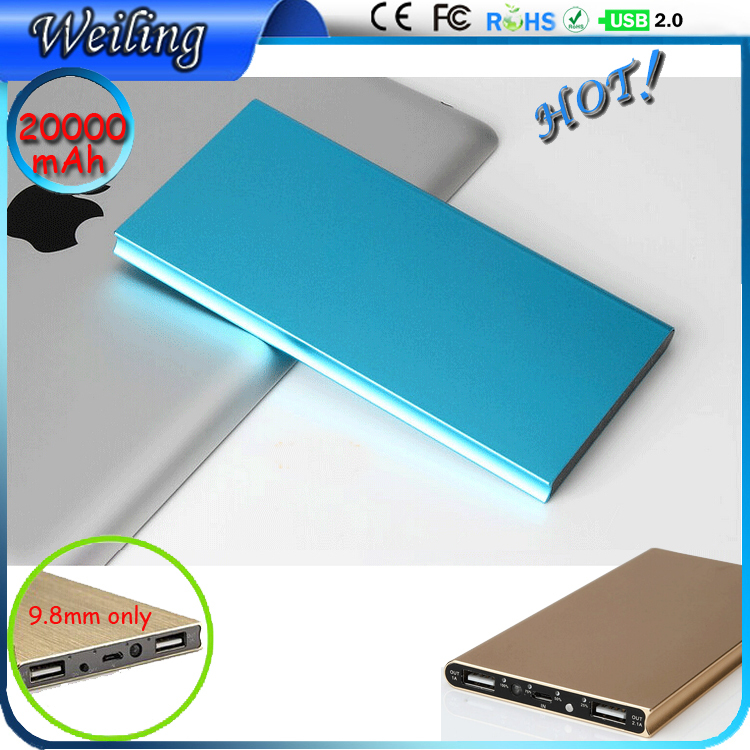 9 8MM Ultra thin power bank energizer 20000mah High capacity portable power bank supplier for iphone