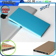 9.8MM Ultra-thin power bank energizer 20000mah High capacity portable power bank supplier for iphone smartphone Samsung