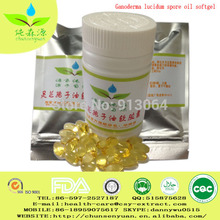 500mg/grain 300grain bulk capsule ganoderma lucidum/Reishi spore oil softgel with rich triterpennoids health care product
