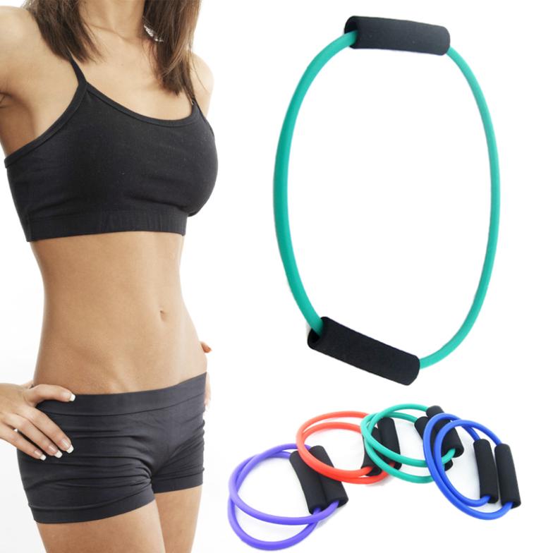 New Rubber high quality foam 4 colors Yoga Exercise Resistance Band Stretch Fitness Tube Cable For