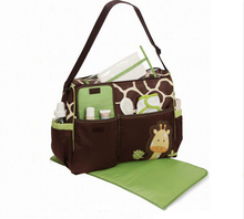 Brand New large Capacity Mummy Mags Hot Sale Cartoon Pattern Multi Function Baby Diaper Bags Tote